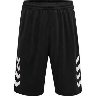 Pantalones cortos deportivos para hombres hummel con cordón ajustable logo impreso negro XXL Pantalones cortos deportivos para hombres hummel con cordón ajustable logo impreso negro XXL