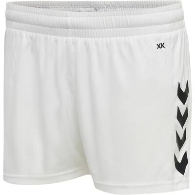 HUMMEL Weiße Shorts - Damen Polyester Sporthose - Indoor/Outdoor HUMMEL Weiße Shorts - Damen Polyester Sporthose - Indoor/Outdoor
