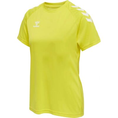 Hummel XK CORE POLY T-Shirt S/S Dam - Flammgul - T-Shirt Hummel XK CORE POLY T-Shirt S/S Dam - Flammgul - T-Shirt