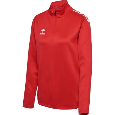 Hummel Maglietta Sportiva Donna CORE XK Mezza Zip - Rosso - Abbigliamento Sportivo Hummel Maglietta Sportiva Donna CORE XK Mezza Zip - Rosso - Abbigliamento Sportivo