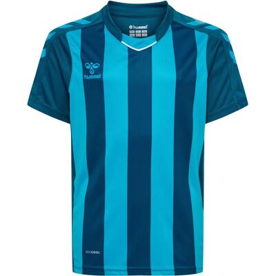 Hummel XK CAMISETA RAYADA - Coral Azul/Aquaviva - Camiseta Niños S/S Hummel XK CAMISETA RAYADA - Coral Azul/Aquaviva - Camiseta Niños S/S
