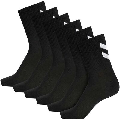 hummel Chevron 6er Pack Socken - Schwarz - Socken für Fitness hummel Chevron 6er Pack Socken - Schwarz - Socken für Fitness