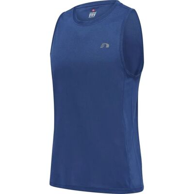 Débardeur Homme Newline Core Running - Maillot en Maille de Polyester, Col en V, Logo Réfléchissant - Publicité Débardeur Homme Newline Core Running - Maillot en Maille de Polyester, Col en V, Logo Réfléchissant - Publicité