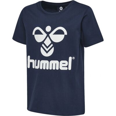 Hummel Modell HMLTres T-skjorte - Marineblå - Økologisk bomull - T-skjorte Hummel Modell HMLTres T-skjorte - Marineblå - Økologisk bomull - T-skjorte