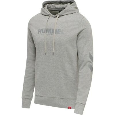 HUMMEL Hmllegacy Logo Hoodie Grey Melange - Sweat à Capuche - Publicité HUMMEL Hmllegacy Logo Hoodie Grey Melange - Sweat à Capuche - Publicité