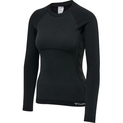 Hummel 10 (S) Svart sömlös tight T-shirt för sport och träning Hummel 10 (S) Svart sömlös tight T-shirt för sport och träning