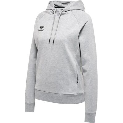 hummel Hmlmove Grid Cotton Hoodie - Grey Melange - Hoodie hummel Hmlmove Grid Cotton Hoodie - Grey Melange - Hoodie