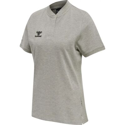 Hummel hmlMOVE GRID POLO WOMAN - GREY MELANGE - XL Hummel hmlMOVE GRID POLO WOMAN - GREY MELANGE - XL