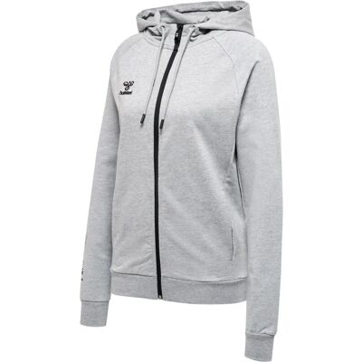 Hummel Hmlmove Grid Felpa con Cappuccio con Zip Donna - Grigia Hummel Hmlmove Grid Felpa con Cappuccio con Zip Donna - Grigia