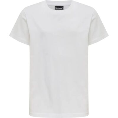 Hummel Weiß Bio-Baumwoll Kinder T-Shirt - Basic Kurzarm Hummel Weiß Bio-Baumwoll Kinder T-Shirt - Basic Kurzarm
