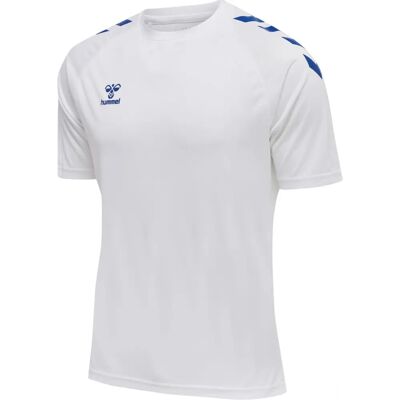 HUMMEL Hmlcore XK Core Poly T-Shirt - Herren Weiß/True Blue HUMMEL Hmlcore XK Core Poly T-Shirt - Herren Weiß/True Blue