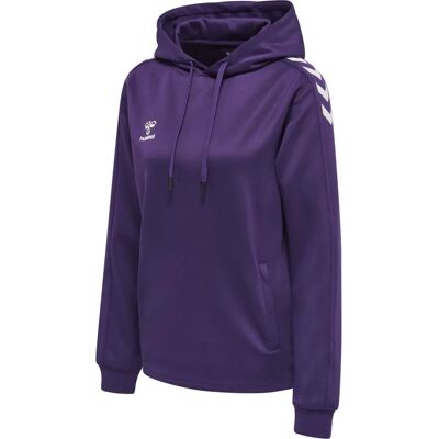 Hummel Hmlcore Xk Poly Sweat Hoodie - Acai/white - Felpe Hummel Hmlcore Xk Poly Sweat Hoodie - Acai/white - Felpe