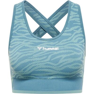 HUMMEL Saga Seamless Sports Top - Blue Surf Melan - Sports Top HUMMEL Saga Seamless Sports Top - Blue Surf Melan - Sports Top
