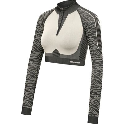 HUMMEL Milla Crop Sans Couture - Noir/Chateau Grey Vêtements de sport - Publicité HUMMEL Milla Crop Sans Couture - Noir/Chateau Grey Vêtements de sport - Publicité