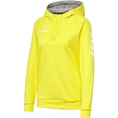 Hummel HMLGO Felpa con Cappuccio Donna - Giallo Vivace - XS Hummel HMLGO Felpa con Cappuccio Donna - Giallo Vivace - XS
