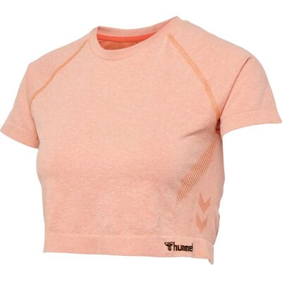 HUMMEL HMLCI Seamless Cropped T-Shirt - Canyon Sunset Melange HUMMEL HMLCI Seamless Cropped T-Shirt - Canyon Sunset Melange
