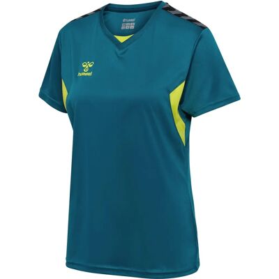 Hummel Modello Corallo Blu/Primavera Zolfo T-Shirt Sportivo Hummel Modello Corallo Blu/Primavera Zolfo T-Shirt Sportivo