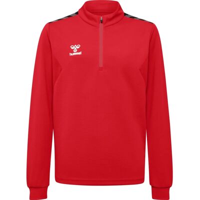 hummel Hmlauthentic Half Zip Sweat Kids - Rosso - Maglione hummel Hmlauthentic Half Zip Sweat Kids - Rosso - Maglione