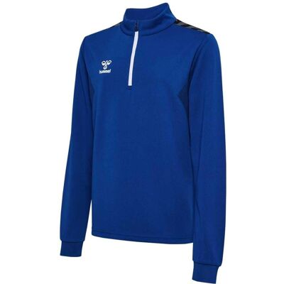 Felpa con Mezza Zip Hummel Authentic Blu - Felpa Felpa con Mezza Zip Hummel Authentic Blu - Felpa