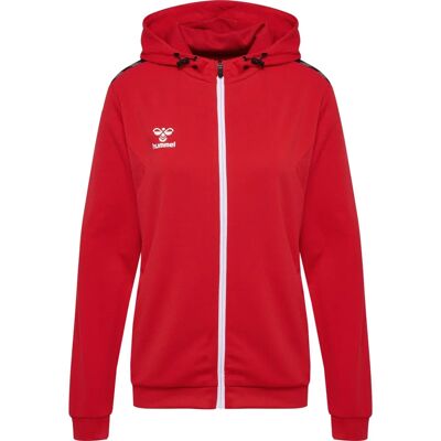Felpa con cappuccio donna, poliestere riciclato rosso Felpa con cappuccio donna, poliestere riciclato rosso