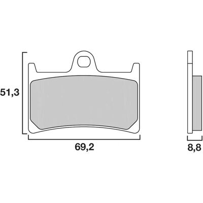 Brembo R6/R1/Yzf600R/600 Fazer/Xjr1300/Tdm900 Organiska bromsbelägg - Bromsdelar Brembo R6/R1/Yzf600R/600 Fazer/Xjr1300/Tdm900 Organiska bromsbelägg - Bromsdelar