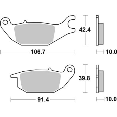 Brembo Organische Hinterrad-Bremsbeläge - Motorradbremse Brembo Organische Hinterrad-Bremsbeläge - Motorradbremse