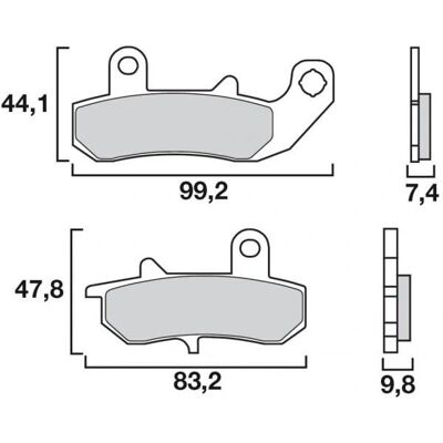 Pastillas de freno trasero Brembo Suzuki DR600/DR750 - Metal sinterizado Pastillas de freno trasero Brembo Suzuki DR600/DR750 - Metal sinterizado