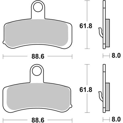 BREMBO Fram-bromsbelägg - Sintermetall - Harley FXDL 1690 BREMBO Fram-bromsbelägg - Sintermetall - Harley FXDL 1690