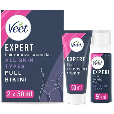 Veet Expert Bikini Kit - Alle Hudtyper - Hårfjerningssett Veet Expert Bikini Kit - Alle Hudtyper - Hårfjerningssett
