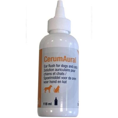 Dechra CerumAural Oorspoeling 118ml - Voor honden en katten Dechra CerumAural Oorspoeling 118ml - Voor honden en katten