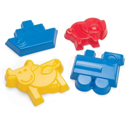 Formas de Arena Dantoy Clásicas - Pack de 4, 12cm - 32 Piezas Formas de Arena Dantoy Clásicas - Pack de 4, 12cm - 32 Piezas