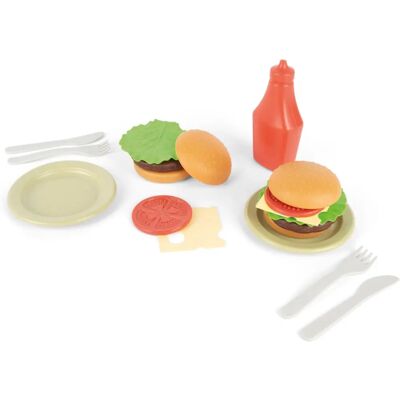 Dantoy Bioplastik Burger-Set - 19 Teile - Einheitsgröße - Spielzeugessen Dantoy Bioplastik Burger-Set - 19 Teile - Einheitsgröße - Spielzeugessen