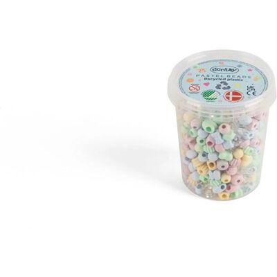 Dantoy - Pastelowe recyklingowane koraliki - 520 sztuk - Recycled Beads Dantoy - Pastelowe recyklingowane koraliki - 520 sztuk - Recycled Beads