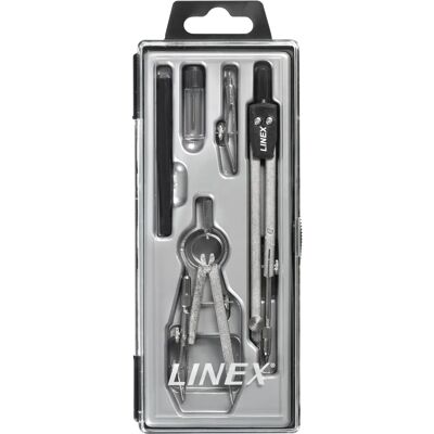 Linex 100552547 Zirkel-Set - Schwarz, Silber - Schule & Beruf Linex 100552547 Zirkel-Set - Schwarz, Silber - Schule & Beruf