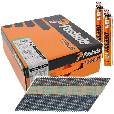 Paslode Paslode 3.1mm x 90mm Bright Round Head Nails with Fuel Cells - Indoor Paslode Paslode 3.1mm x 90mm Bright Round Head Nails with Fuel Cells - Indoor