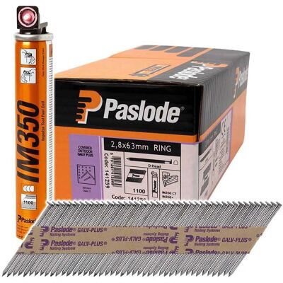 Paslode Clipped Head Ring Shank Galvanised Nail - 2.8 x 63mm Paslode Clipped Head Ring Shank Galvanised Nail - 2.8 x 63mm