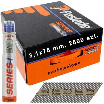 Chiodi Paslode 142029 - 3,1x75mm - Anello Zincato - Confezione 2500 Chiodi Paslode 142029 - 3,1x75mm - Anello Zincato - Confezione 2500