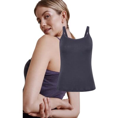 JBS Of Denmark - Narrow Strap Wool Top - Grå - Top JBS Of Denmark - Narrow Strap Wool Top - Grå - Top