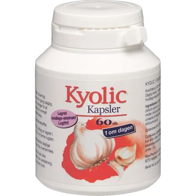 Kyolic 600 mg Hvitløk kapsler - Opprettholder normalt kolesterol Kyolic 600 mg Hvitløk kapsler - Opprettholder normalt kolesterol