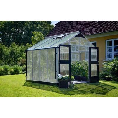 Juliana Aluminium-Gewächshaus - 8,8 m² Polycarbonat - Schwarz/Anthrazit - Gartenhaus Juliana Aluminium-Gewächshaus - 8,8 m² Polycarbonat - Schwarz/Anthrazit - Gartenhaus