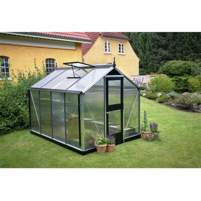 Juliana Gewächshaus Kompakt - 5 m² - Doppelstegplatten - Aluminium/Schwarz Juliana Gewächshaus Kompakt - 5 m² - Doppelstegplatten - Aluminium/Schwarz