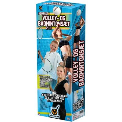 Vini Sports Komplett Udendørs Volleyball- og Badminton-Set Vini Sports Komplett Udendørs Volleyball- og Badminton-Set