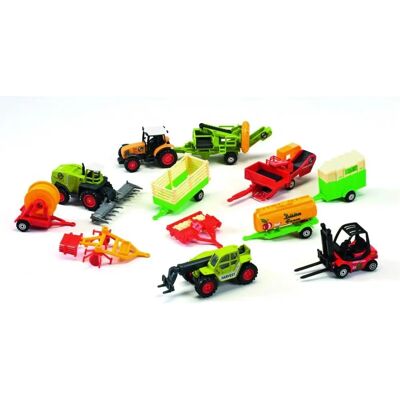 Legbilligt.dk Mini Bull Traktor Set Regalo con 12 Pezzi Legbilligt.dk Mini Bull Traktor Set Regalo con 12 Pezzi