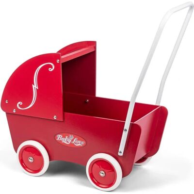 My Baby Rote Puppe Holzwagen - Puppenwagen My Baby Rote Puppe Holzwagen - Puppenwagen