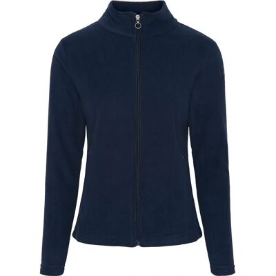 Equipage Gilly Fleece Cardigan - Navy - Hochkragen - Versteckte Taschen - Gummi-Logo Equipage Gilly Fleece Cardigan - Navy - Hochkragen - Versteckte Taschen - Gummi-Logo