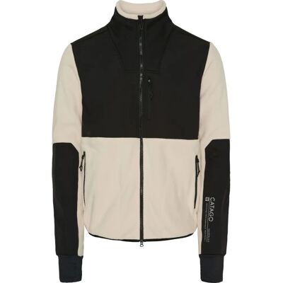 CATAGO MEN Neil Fleecejacka - Schwarz/Sand - Fleecejacke CATAGO MEN Neil Fleecejacka - Schwarz/Sand - Fleecejacke