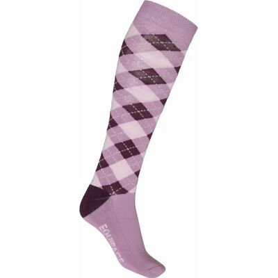 Equipage Very Grape - Dicke Reitsocken mit Argyle-Muster Equipage Very Grape - Dicke Reitsocken mit Argyle-Muster