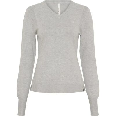 CATAGO Teagan Hellgrau/Melange Strickpullover - L CATAGO Teagan Hellgrau/Melange Strickpullover - L