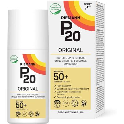 Riemann P20 SPF 50+ Solkrem Spray Meget Høy Beskyttelse Riemann P20 SPF 50+ Solkrem Spray Meget Høy Beskyttelse