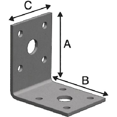 Conector de ángulo Simpson Strong-Tie 53x53mm Galvanizado - Conector de esquina Conector de ángulo Simpson Strong-Tie 53x53mm Galvanizado - Conector de esquina